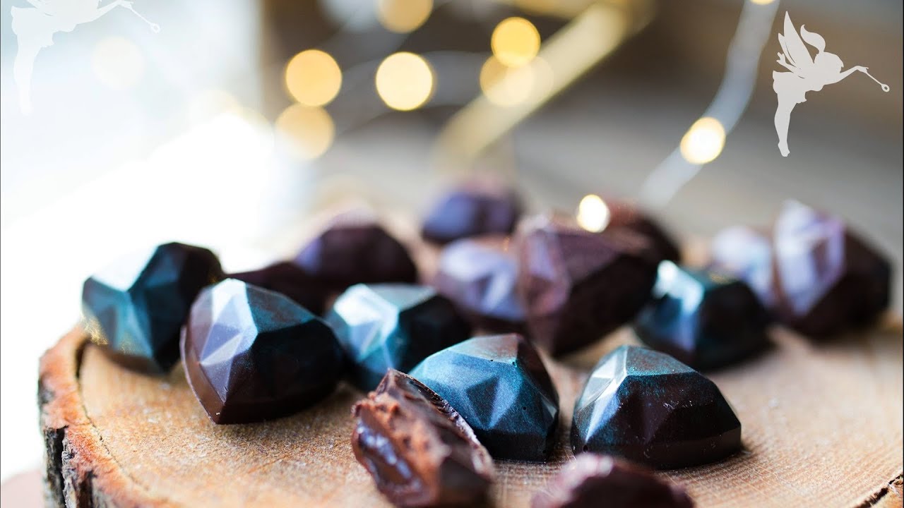 Kaffée Pralinen - Herzförmige Café Pralinen - Kuchenfee Schokowoche
