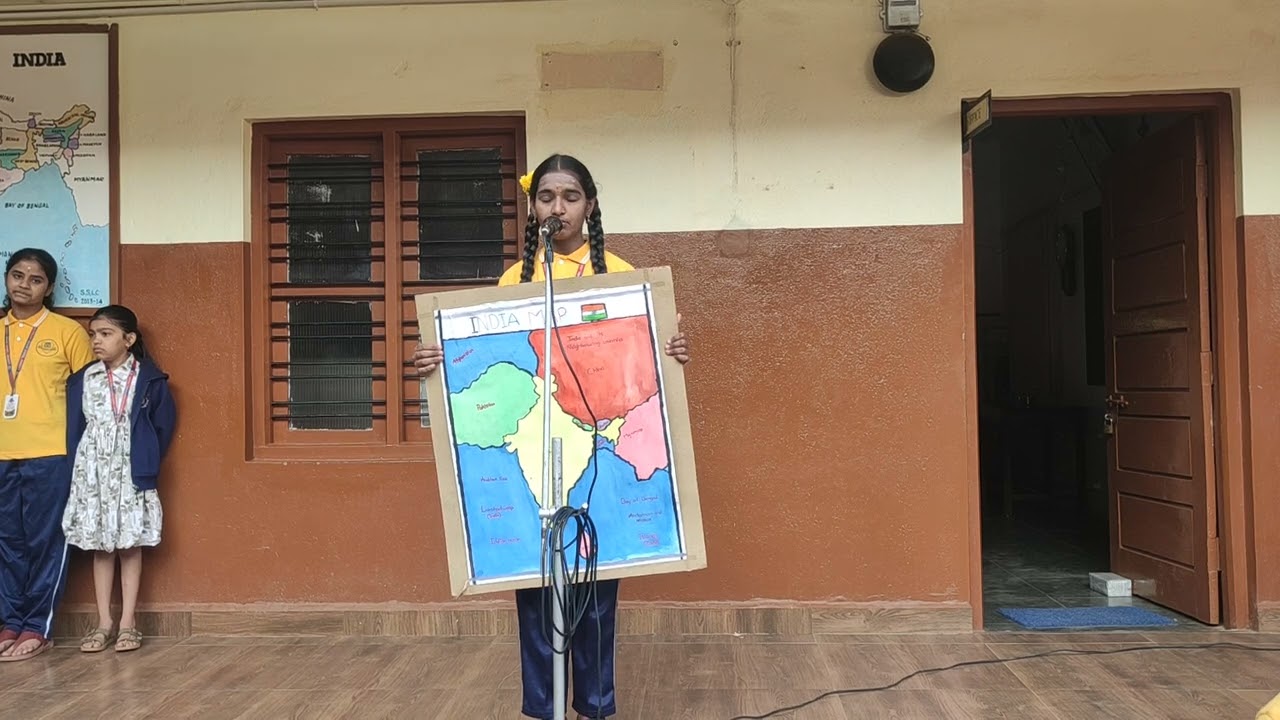 Speech about India and its neighbouring countries in english 🇮🇳 Santhome English Medium School 