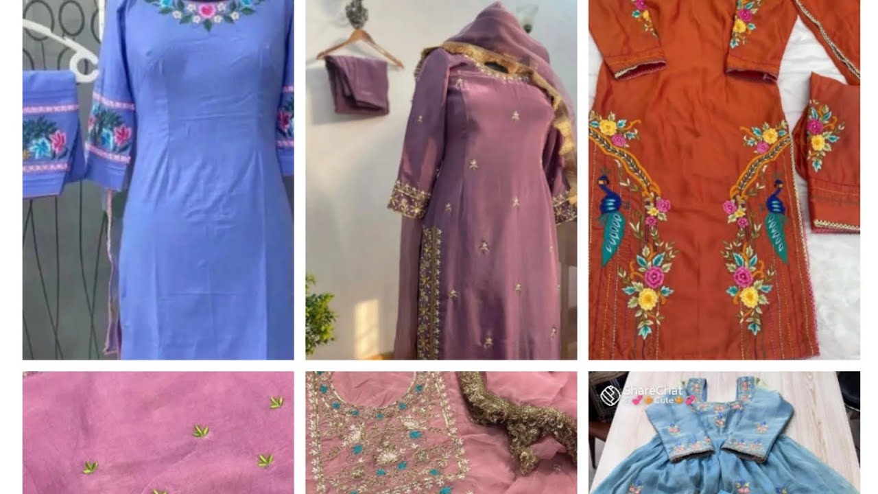 Punjabi trending suit work design 