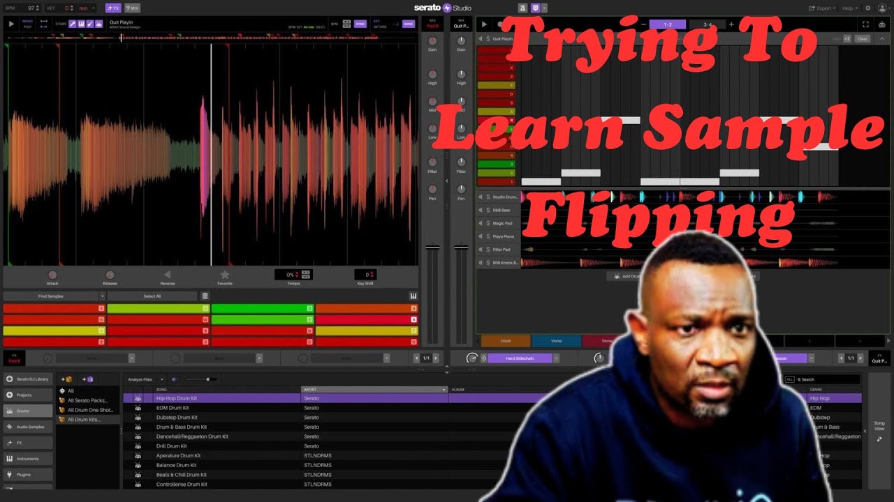 MY FIRST SERATO STUDIO BEAT MAKING ATTEMPT  OFF A SAMPLE  FROM INSTAGRAM