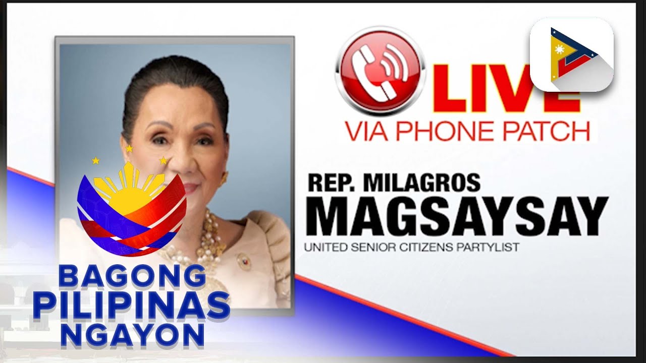Panayam kay United Senior Citizens Party-list Rep. Milagros Magsaysay ukol sa panukalang universal..