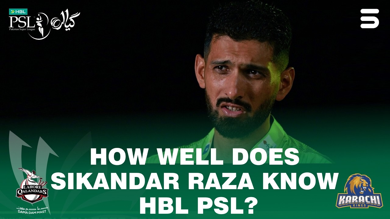 How Well Does Sikandar Raza Know HBL PSL? | Lahore Qalandars Vs Karachi Kings | HBL PSL 11 | MZB1T