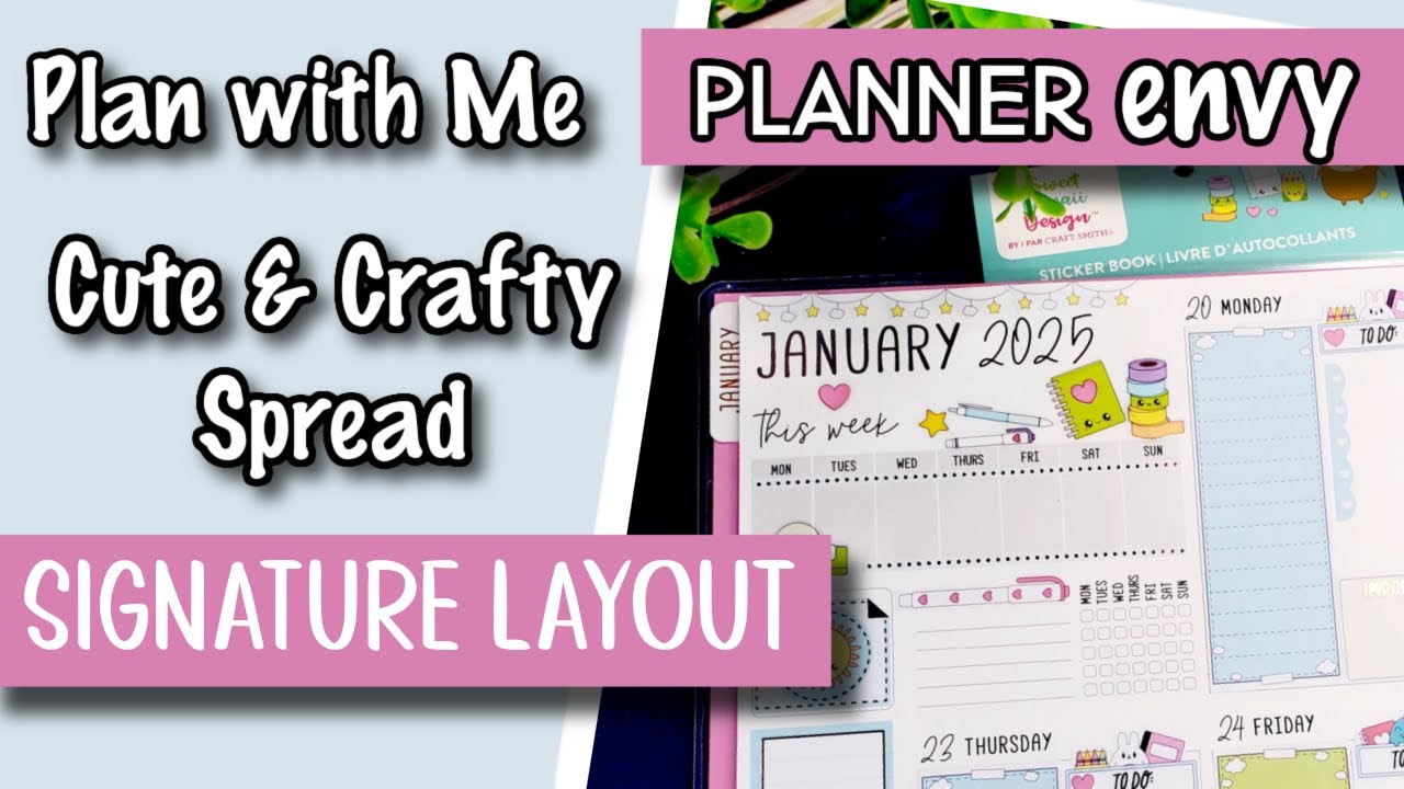 Cute and Crafty Planner Spread Idea for Planner Envy Signature Layout Planner