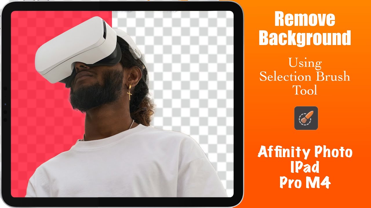 Remove Background on iPad Pro M4 in Affinity Photo 2 - Using Selection Brush Tool