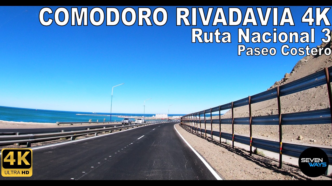 [4K] COMODORO RIVADAVIA - RUTA NACIONAL 3 / PASEO COSTERO - CERRO CHENQUE / AV. HIPOLITO YRIGOYEN