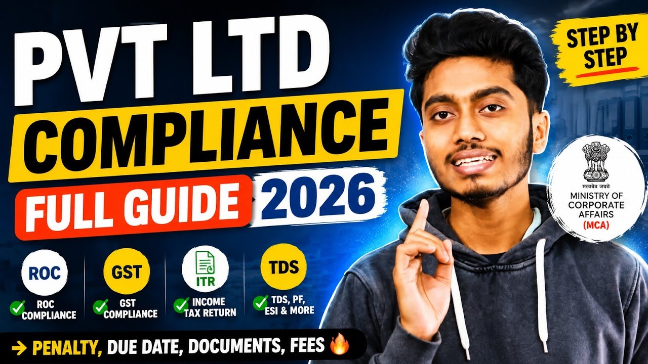 Pvt Ltd Company Compliance Full Guide 2026 🔥 | ROC, GST, ITR Explained in Hindi