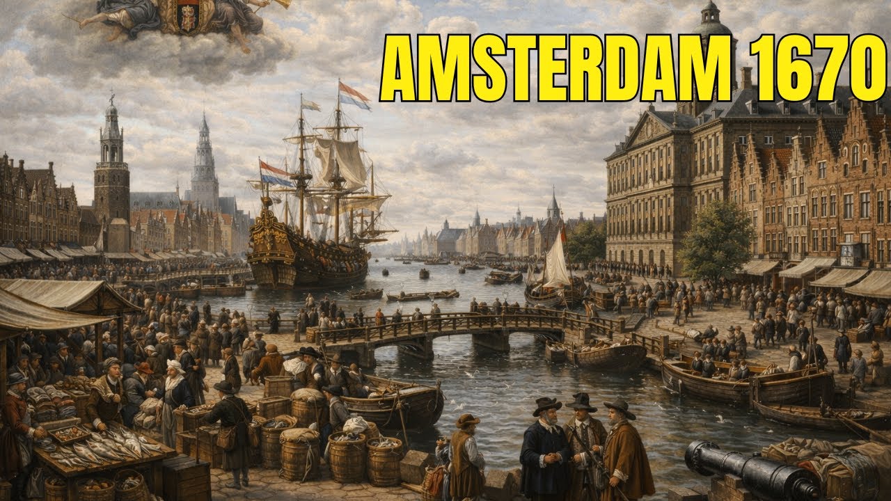 Tak wyglądała Amsterdam w 1670 roku (rekonstrukcja oparta na sztucznej inteligencji)
