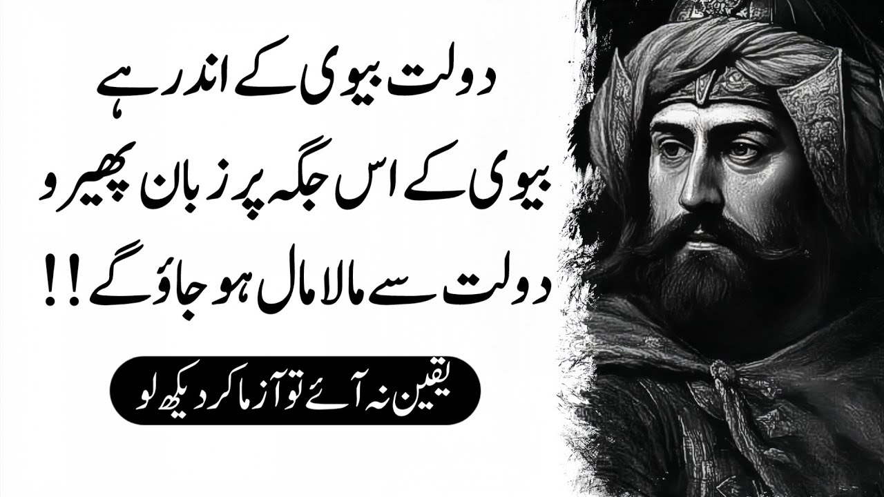 Agar Ye 2 Aadatein Aap Ki Biwi Mein Hai To Khush Jao | Rumi Quotes In Urdu | Black Quotes