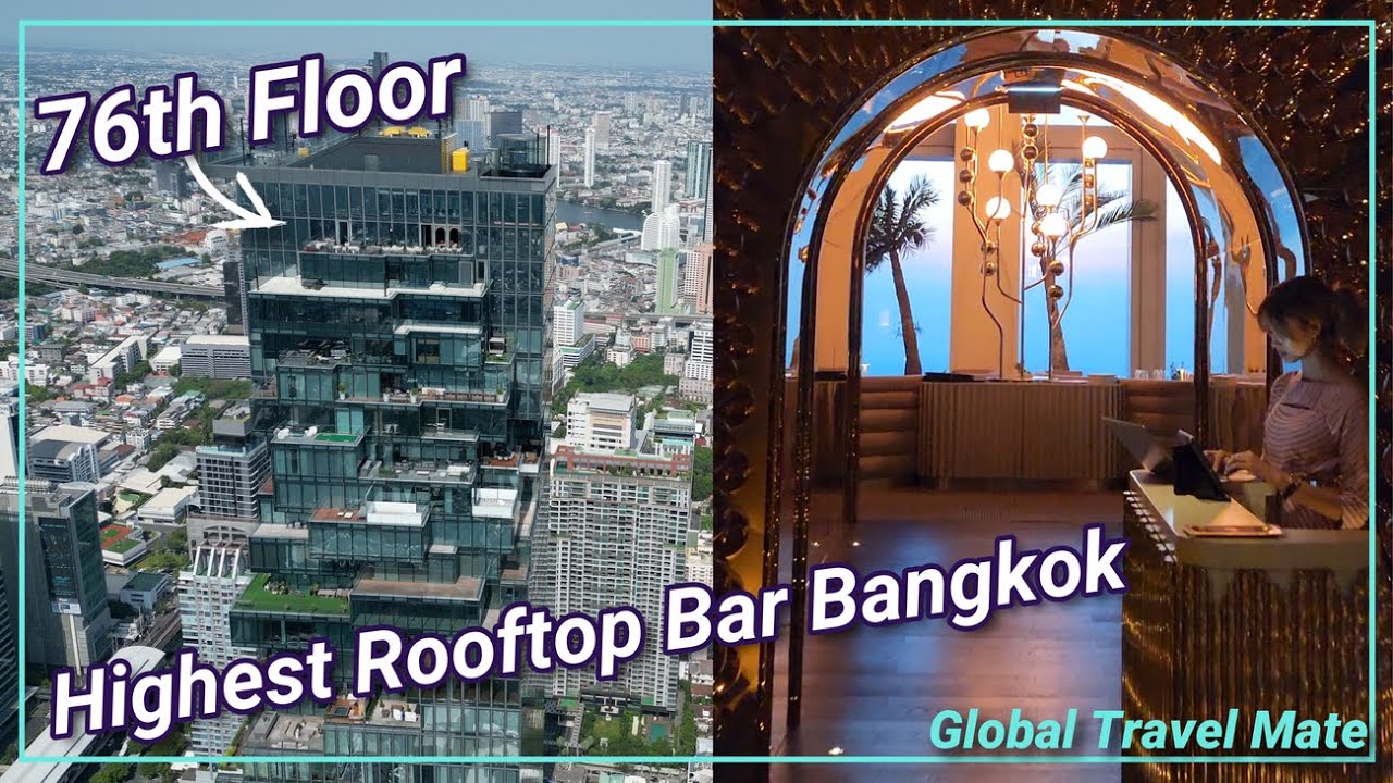 BANGKOK Highest Rooftop Bar OJO Terrace King Power MahaNakhon 76th Floor 🇹🇭 Thailand
