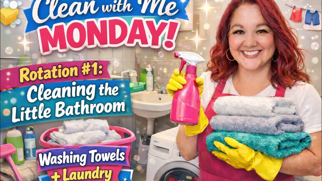 Clean With Me Monday | Rotation 1 Bathroom Reset + Laundry Motivation 🧼