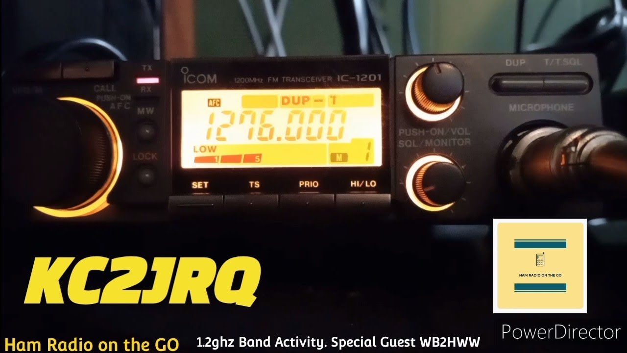 Icom IC-1201 1.2GHZ Ham Radio.  Experiment on 1200 mhz simplex & repeater W2VL with WB2HWW #hamradio