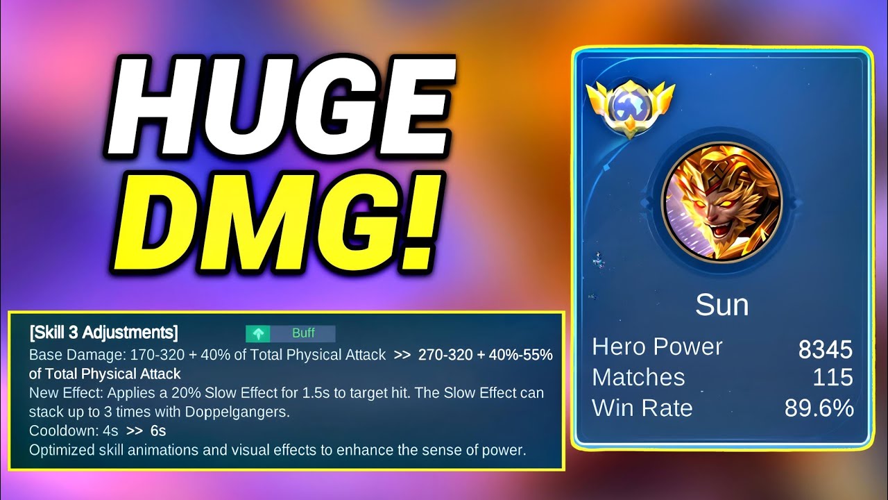 FINALLY SUN BUFFED NOW IS OVERPOWERED!! 🔥(must try guy's?) | MLBB