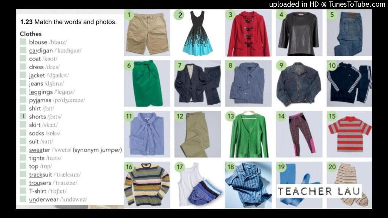 1C 1.23 Vocabulary: Clothes