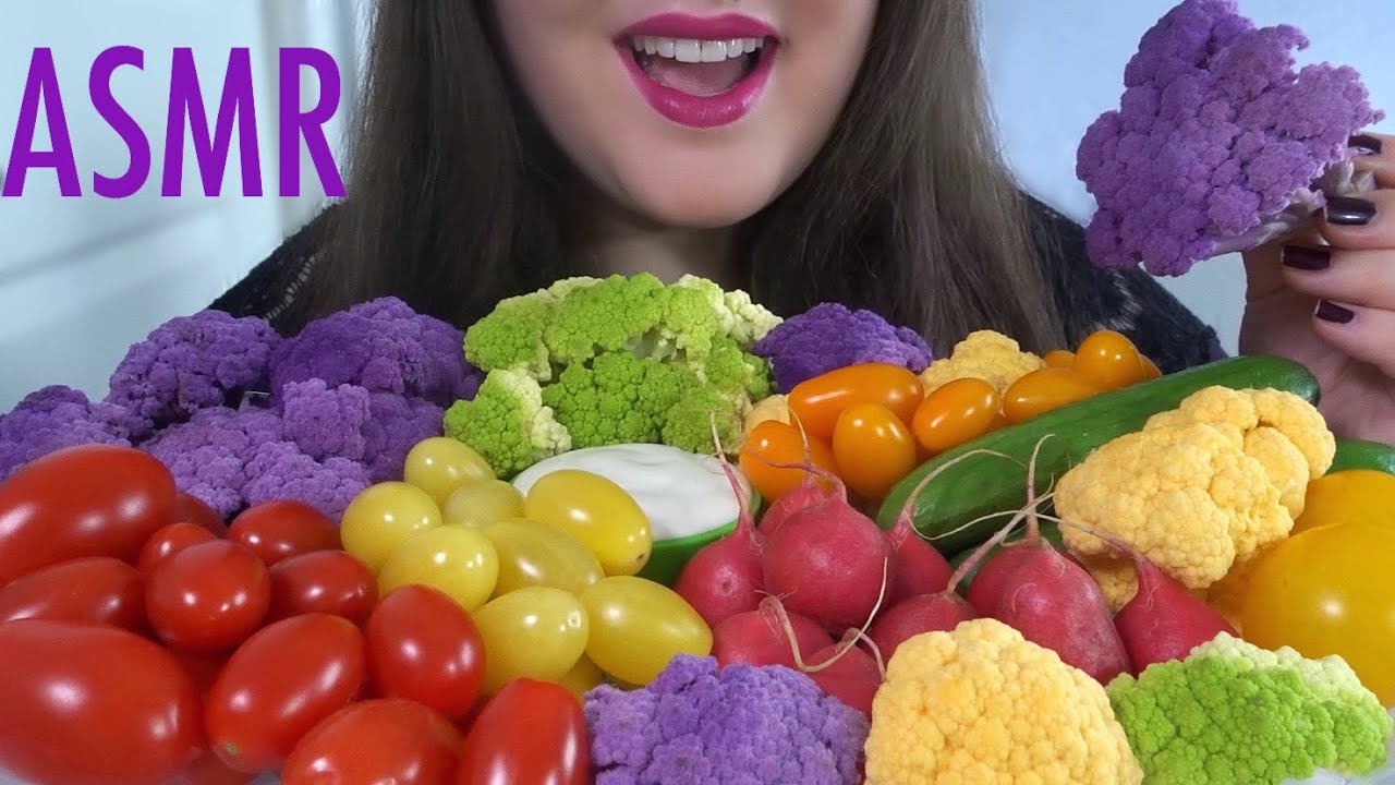 HEALTHY EATING ASMR Raw Veggie Platter - Crunchy Sounds [Collab with TracyN ASMR]