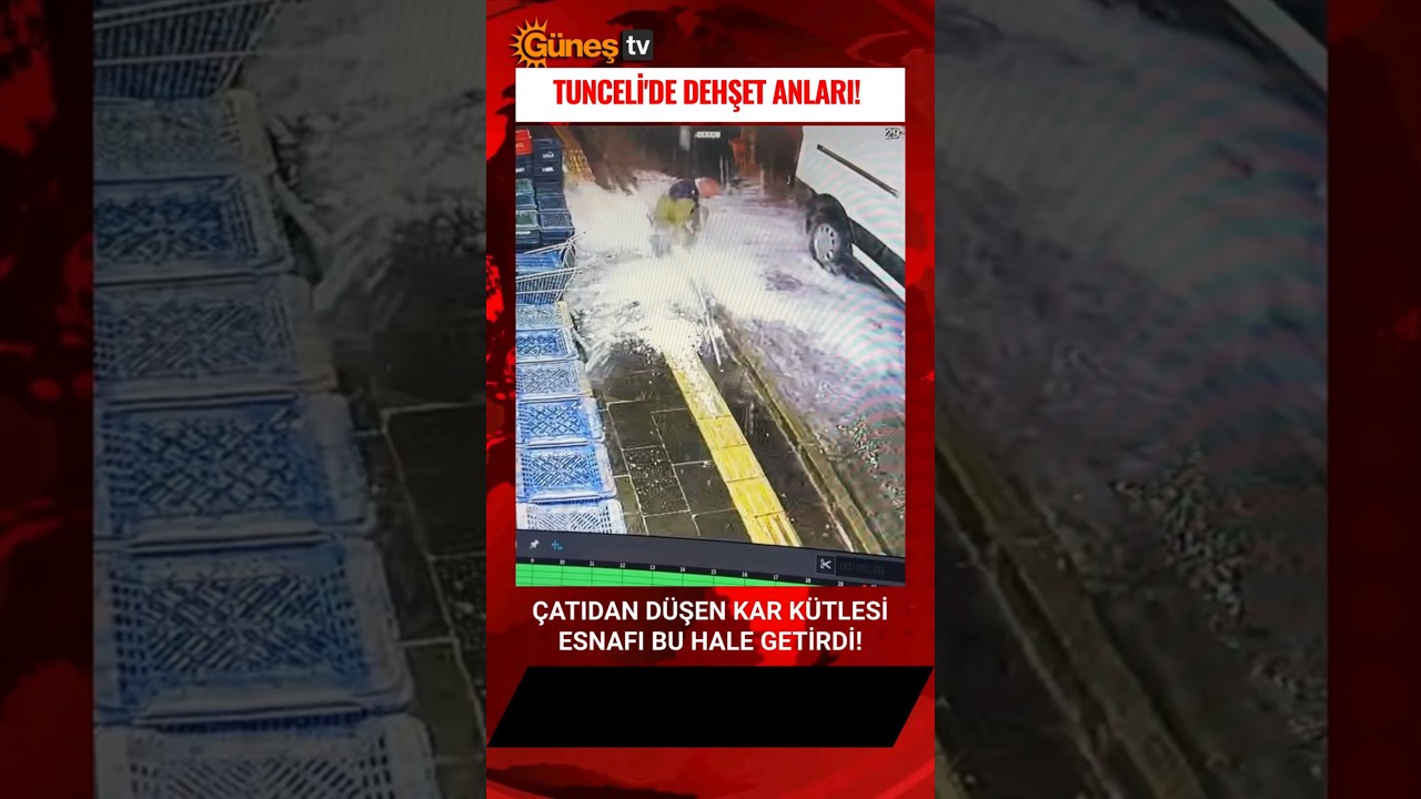 Tunceli&rsquo;de Kar Faciası: Esnafın &Uuml;zerine Kar D&uuml;şt&uuml;! #Tunceli #Haber #Kar
