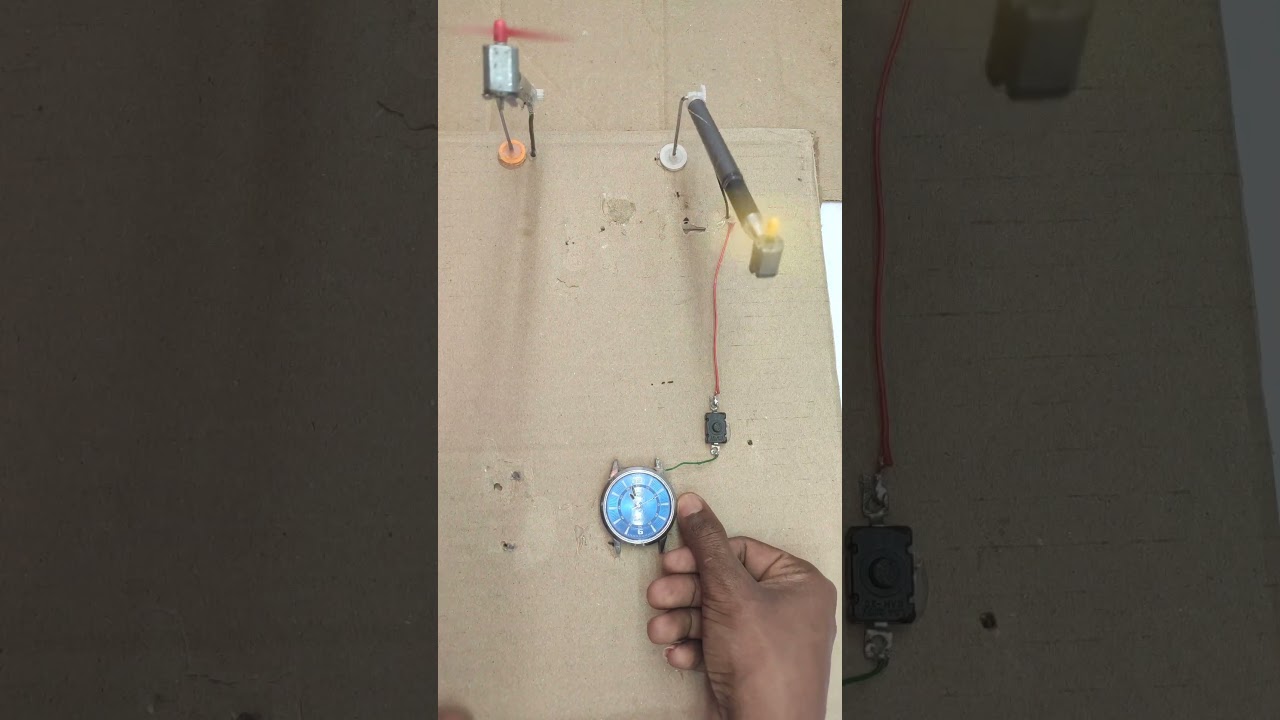 how to control drone motor with use hand clock watch and clock button_Dc Motor#dc #dcmotor #science