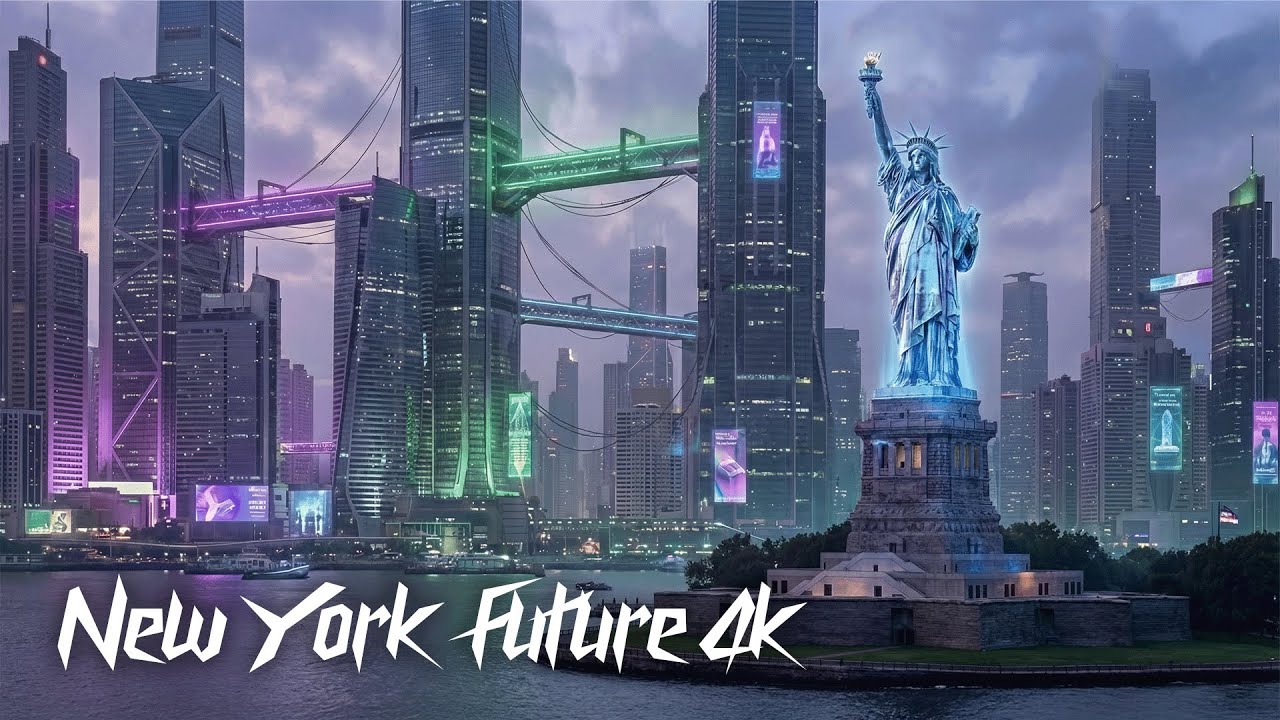 New York Future City | 12 Hour Live Sci-Fi Deep Space Ambient Music 4K