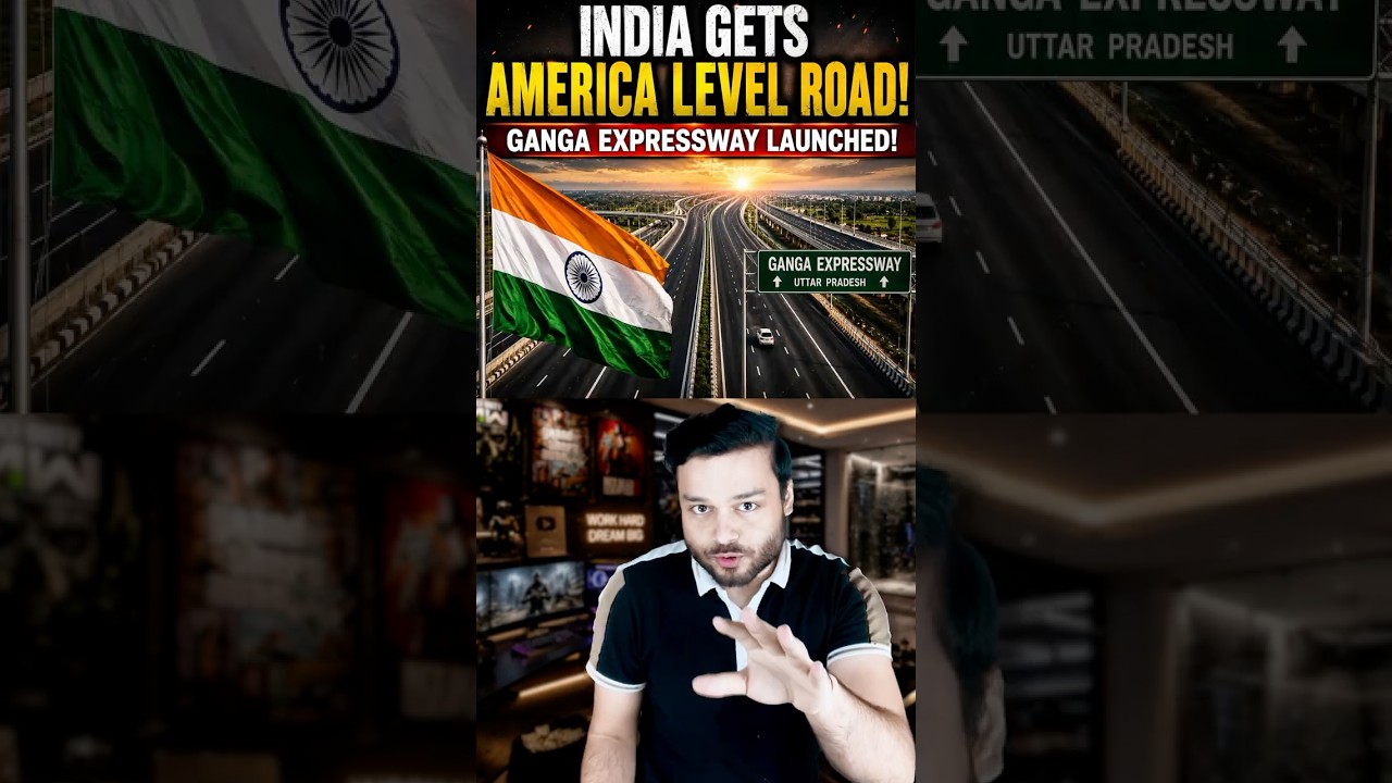 India Builds 1st &lsquo;AMERICA-LEVEL&rsquo; Road - Ganga Expressway in Uttar Pradesh #shorts