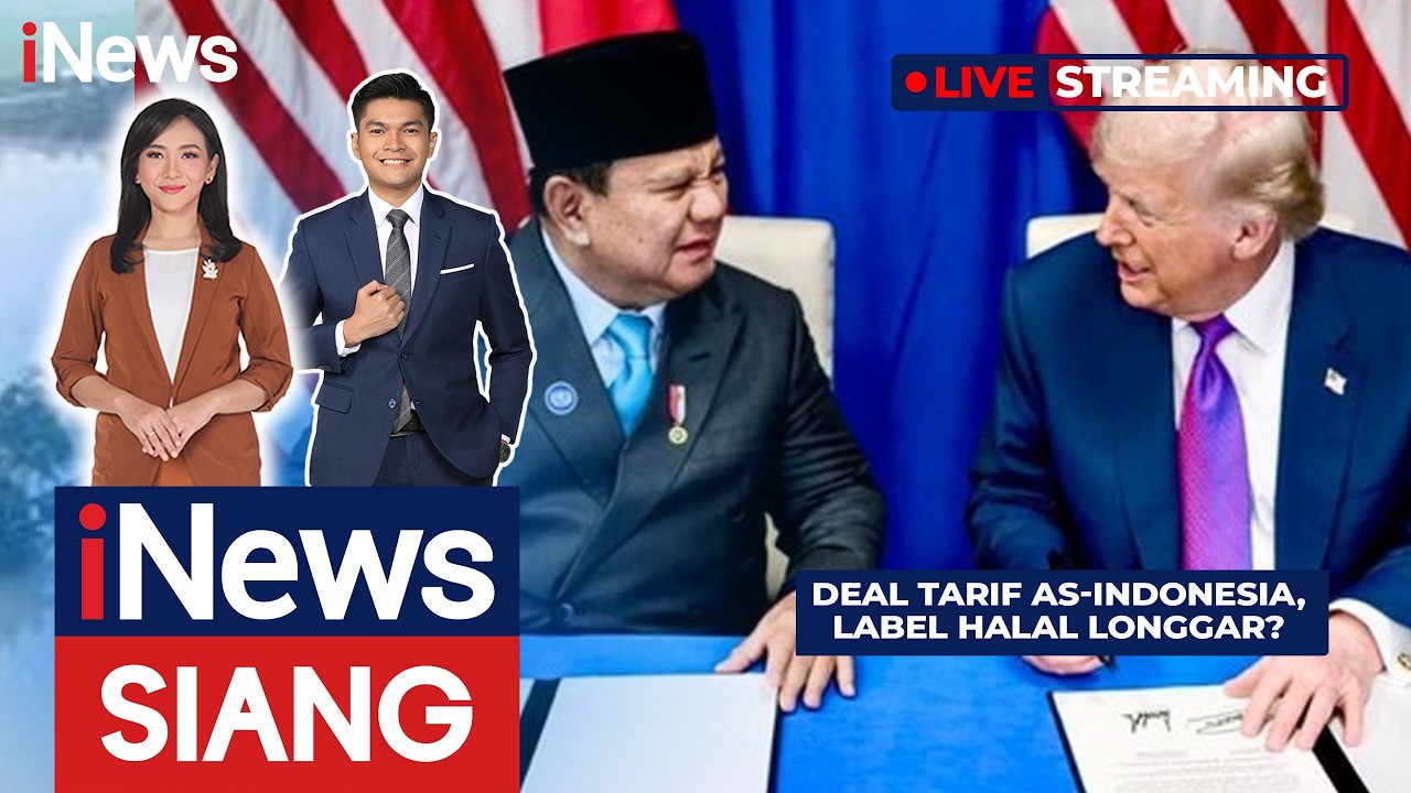 🔴LIVE | Deal Tarif AS-Indonesia, Label Halal Longgar? | iNews Siang 23/2