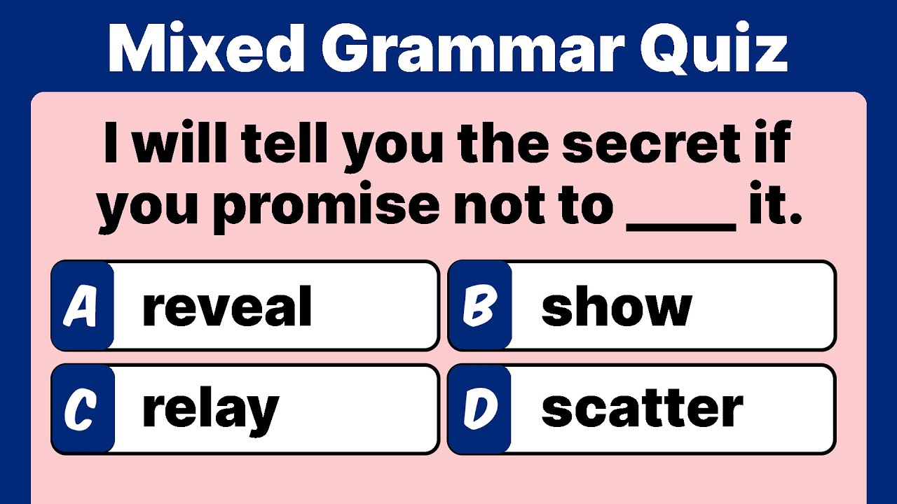 Mixed English Grammar | Grammar Quiz | Can you answer all?
