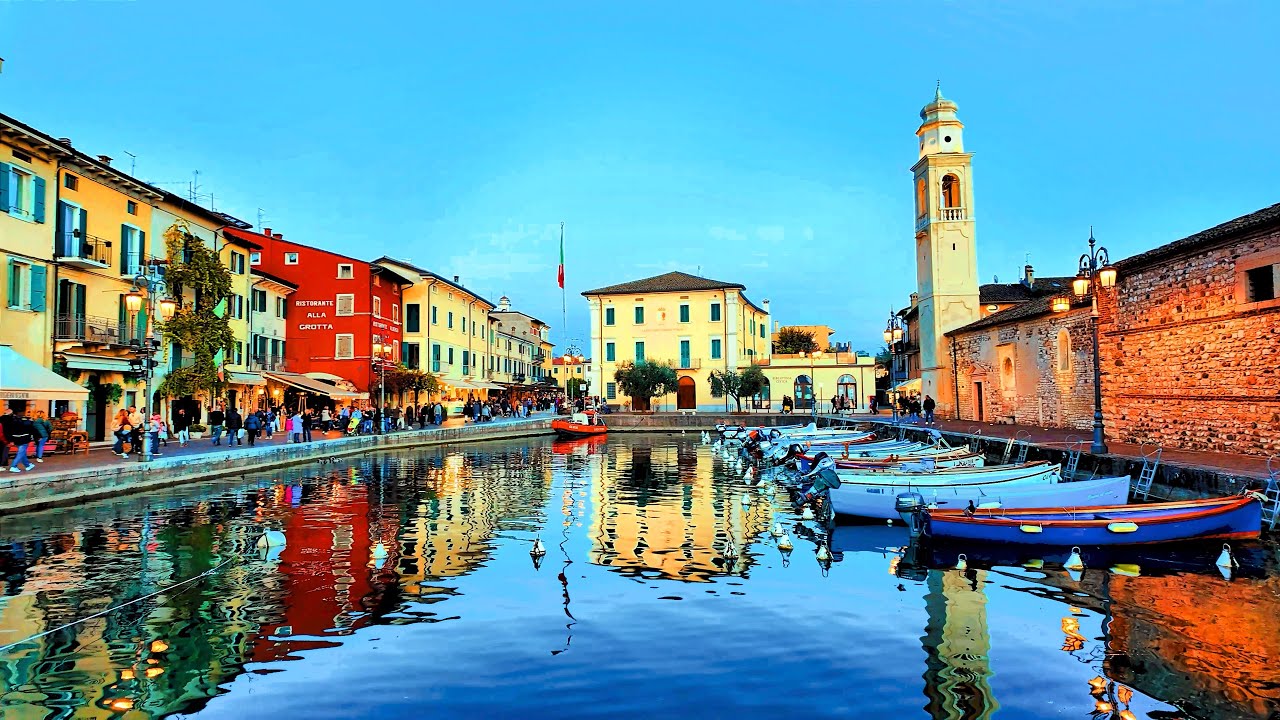 Lazise, Lake Garda Italy Walking Tour 4k 60fps | Most Beautiful Villages in Lake Garda in November