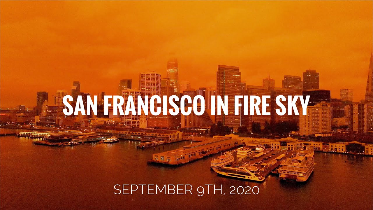 San Francisco In Fire Sky | From a Drone