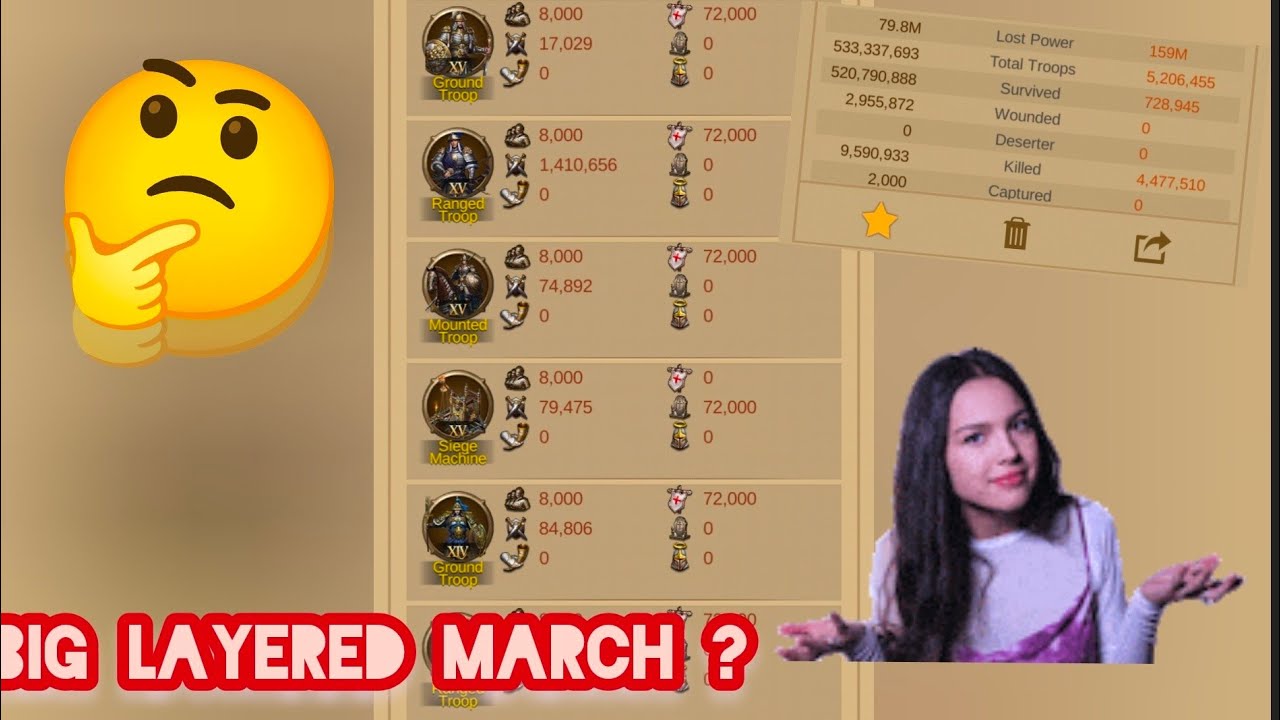 T1 Trap Tips Against Big Layered March | Evony The King's Return 