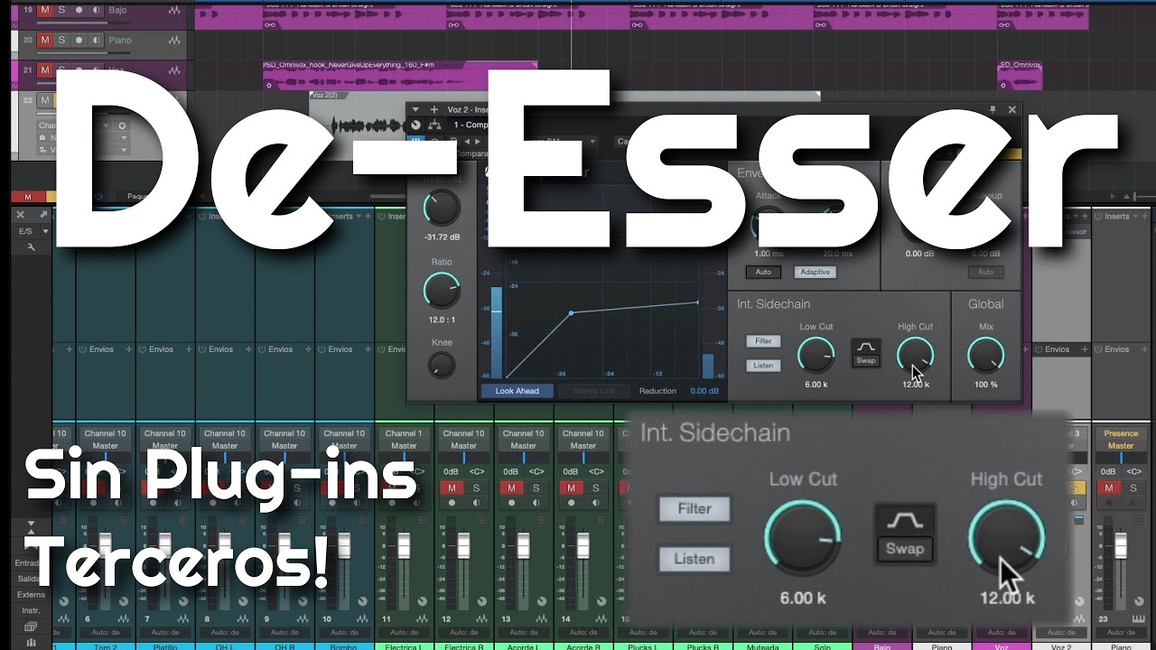 De-Esser Sin Plug-ins Terceros. Rapidines de Studio One. [Controla las “SSS”]