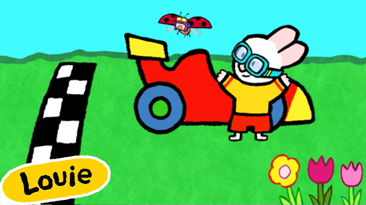 🐰🎨 Louie, dibújame 🏎 Un CARRO de carrera 🏎 Temporada 1 Episodio 9 | Dibujos Para niños