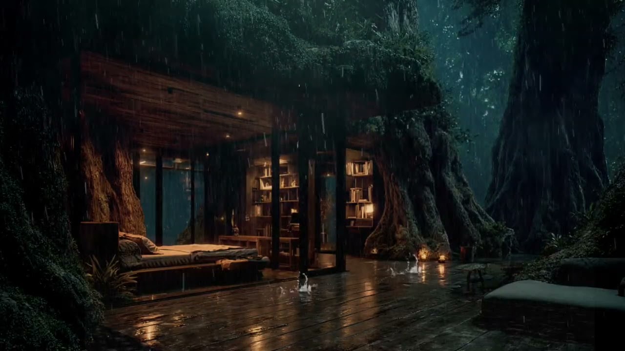 Soothing Forest Rain at Night 🌧️ | Relax the Mind, Sleep Deeply