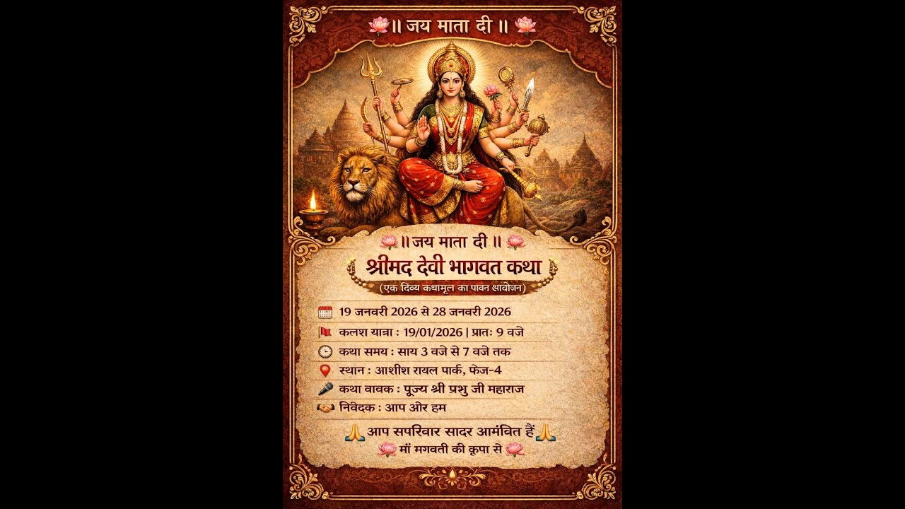 LIVE DAY 1 श्रीमद् देवी भागवत कथा श्री प्रभु जी महाराज स्थान आशीष रॉयल पार्क फेस 4 बरेली (उ० प्र०)