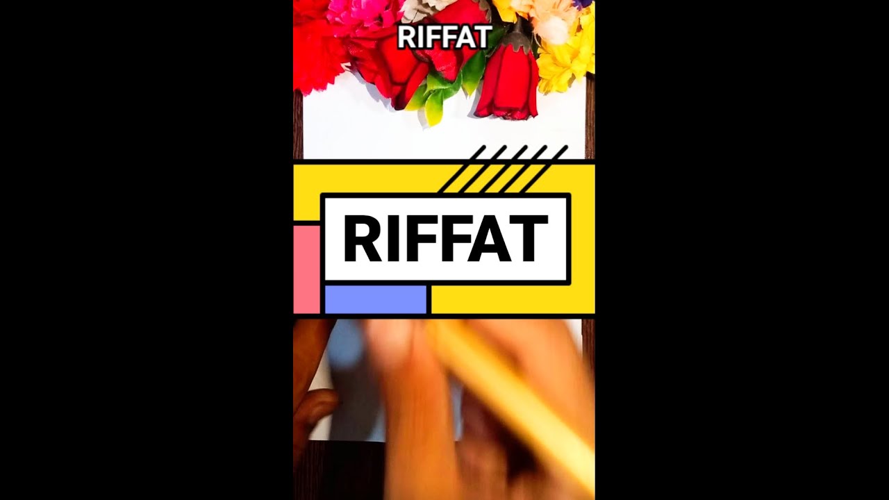 RIFFAT Name Status Calligraphy #shorts #art #nameart
