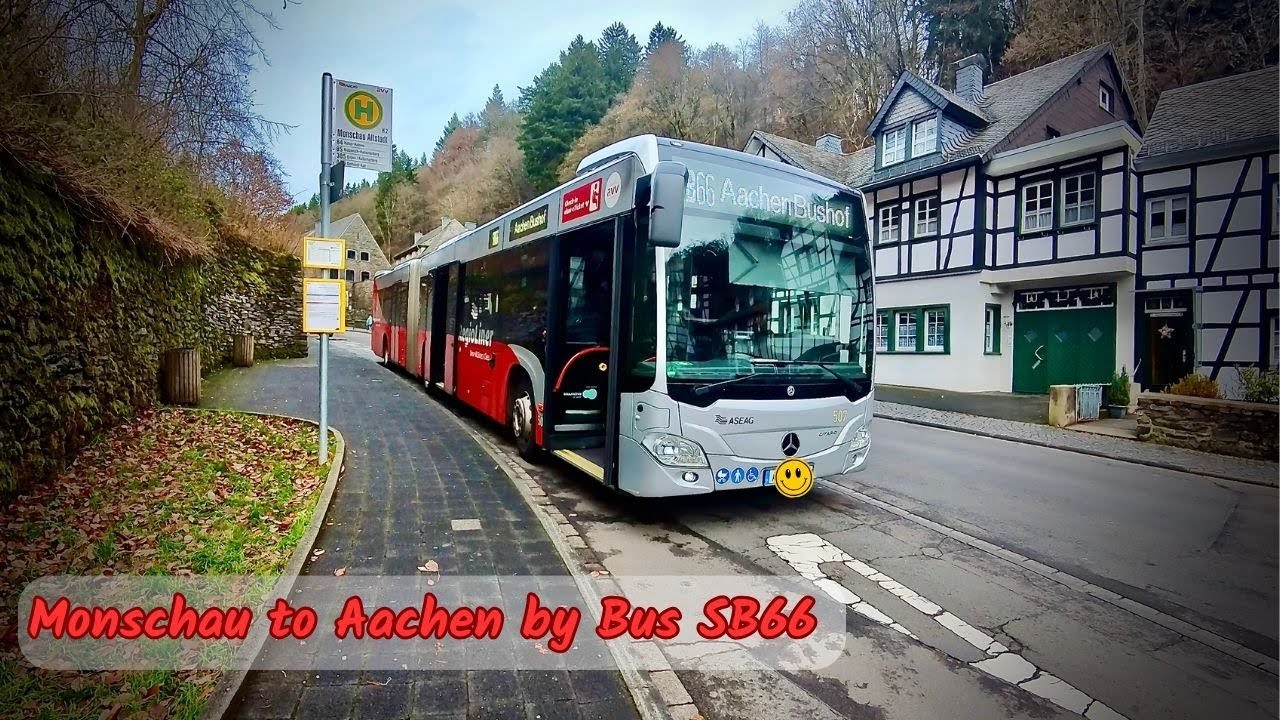 Monschau to Aachen by Bus SB66 🚌 Most Scenic Bus Route in the Eifel|Public Transport Germany 2025