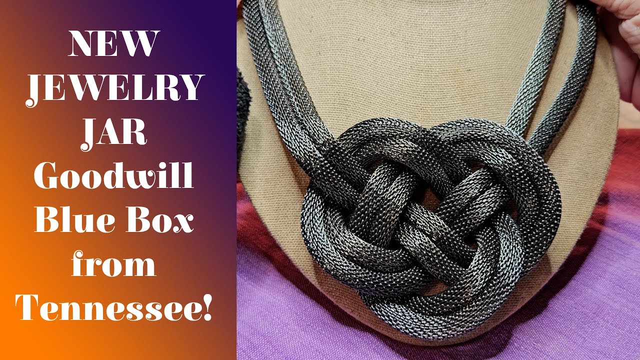 NEW JEWELRY JAR Goodwill Blue Box from Tennessee!