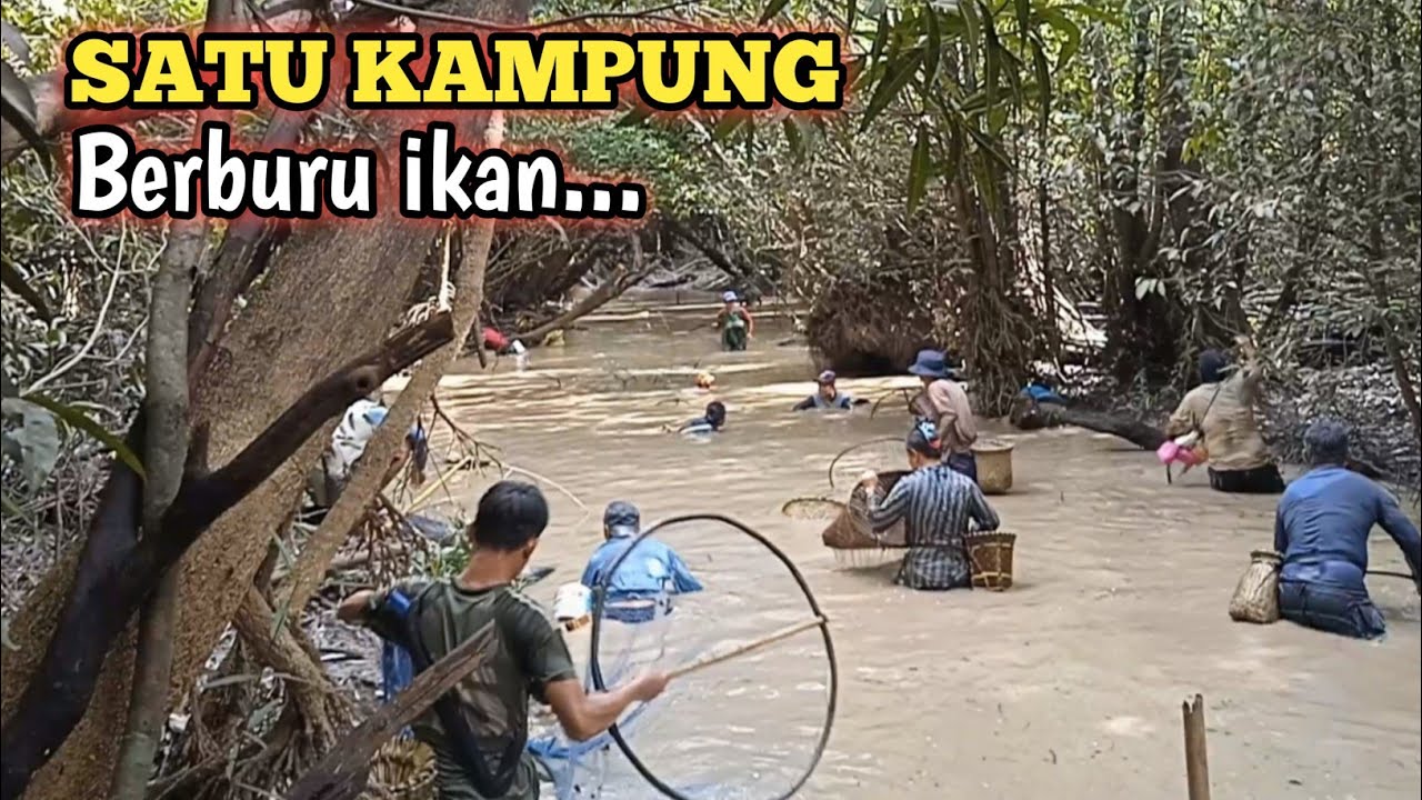 Berburu ikan dipedalaman hutan Kalimantan, satu kampung|| Benawan Petualangan