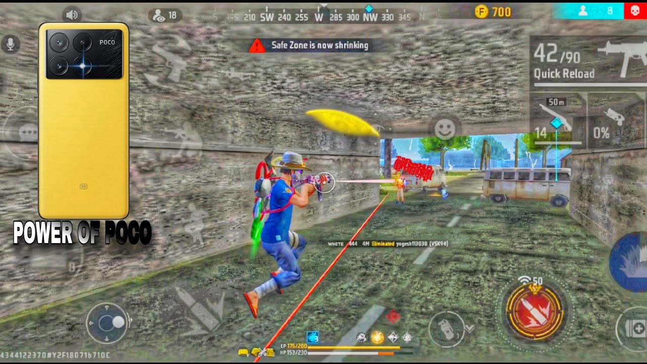 POCO X6 PRO 5G📱🤤FREE FIRE❤‍🔥 TESTING+SETTINGS+HUD+SENSIBILITY😱CSR+BR GAMEPLAY🥵