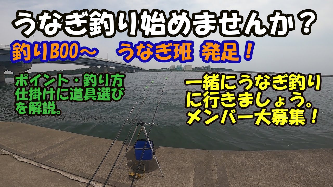 うなぎ釣り始めませんか？初心者でも出来るうなぎ釣り入門。一緒にデビュー釣行行きますよ！釣りBOO～うなぎ班発足！