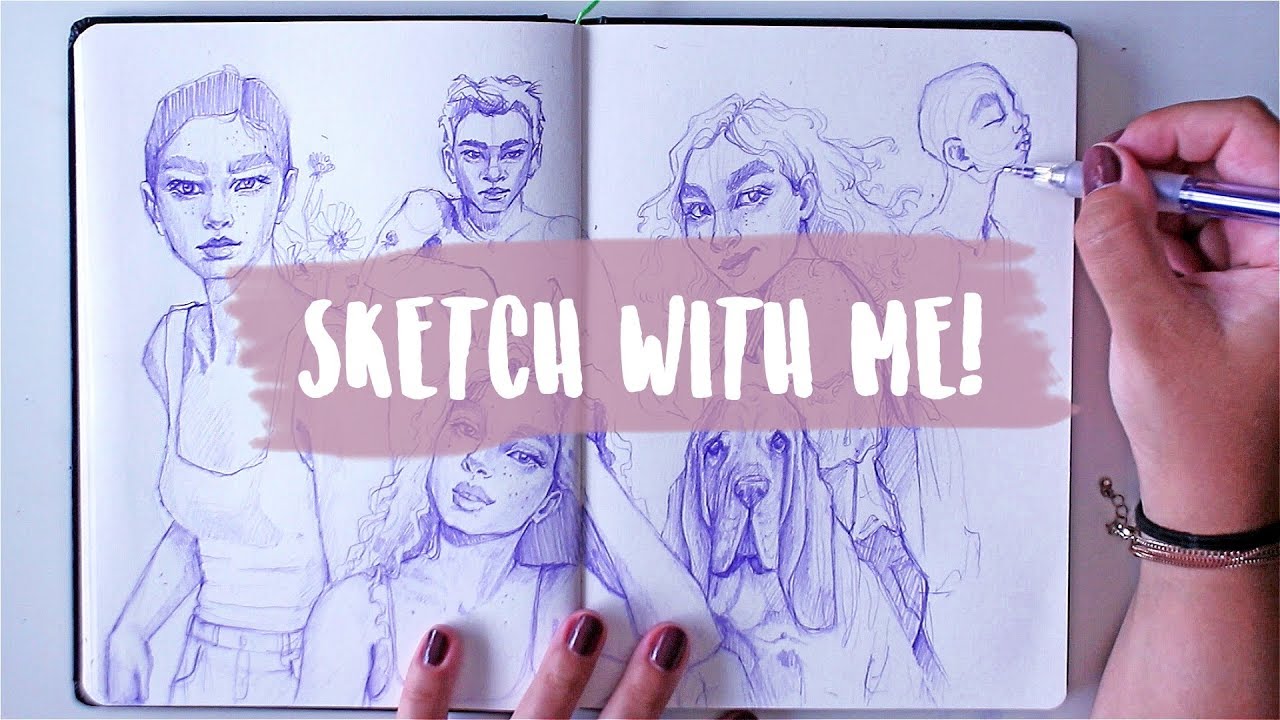 sketch + chat with me! // filling in a double spread