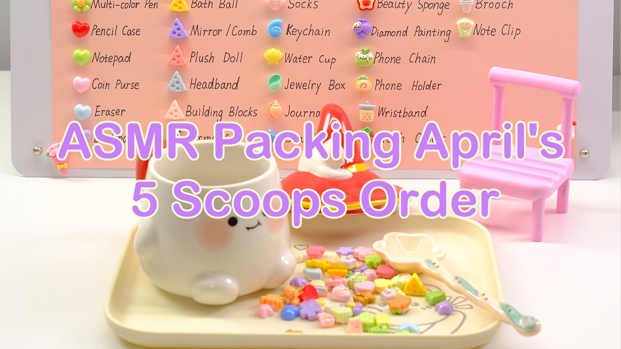 【Litebord Lucky Scoops】ASMR Packing April's 5 Scoops Upgrade Version Order