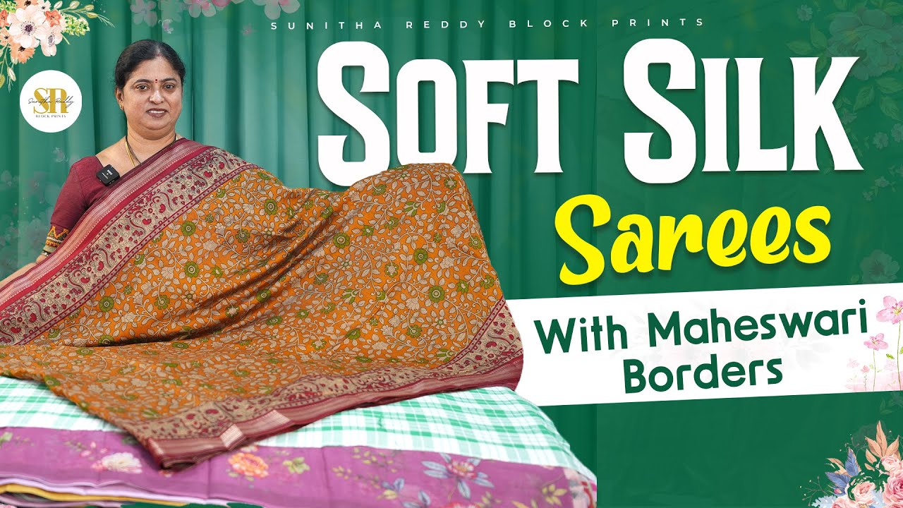 Soft Silk Sarees with Maheshwari Borders | Elegant Traditional Silk Saree Collection | Jejis Vlogs