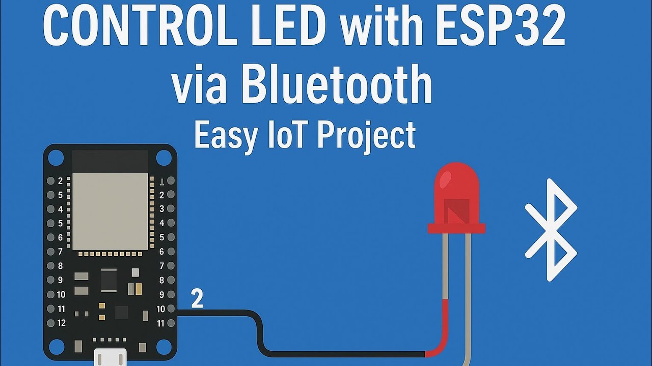ESP32 Bluetooth LED Control | Simple IoT Project for Beginners