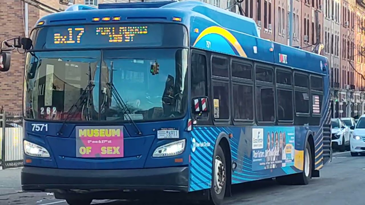 MTA LED Light New Flyer C40LF XD40 XN40 NYC Bus Bx17 Crotona Avenue 2026.