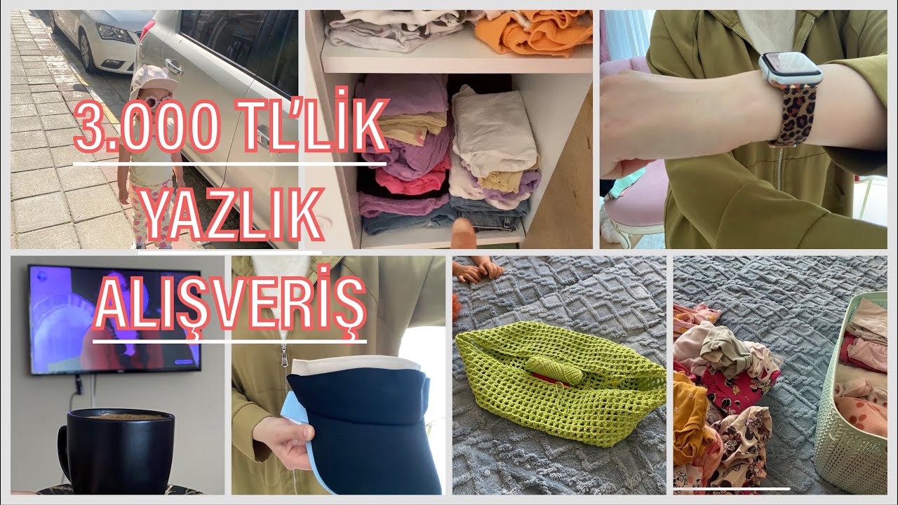 KIZIMA 3.000 TL’lik YAZLIK ALIŞVERİŞ‼️KENDİME NELER ALDIM⁉️KIZIMIN DOLABINI DÜZENLİYORUM❌