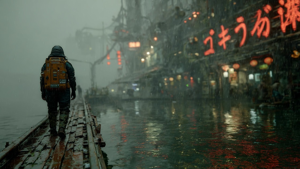 Neon Reflections | Cyberpunk Flooded Slums