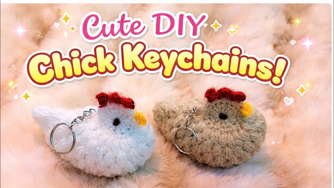 Crochet beautiful chicken  keychain/chicken  keychain step by step tutorial for beginners 