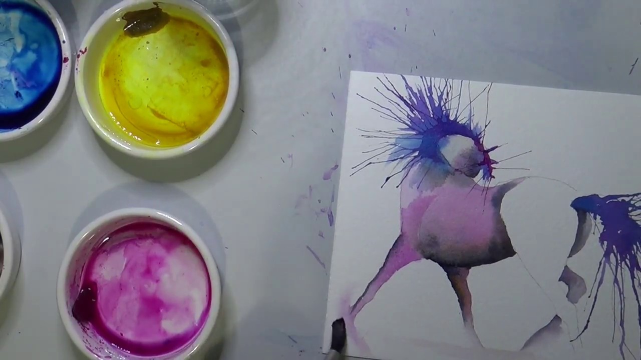 Painting An Abstracted Horse In Watercolor