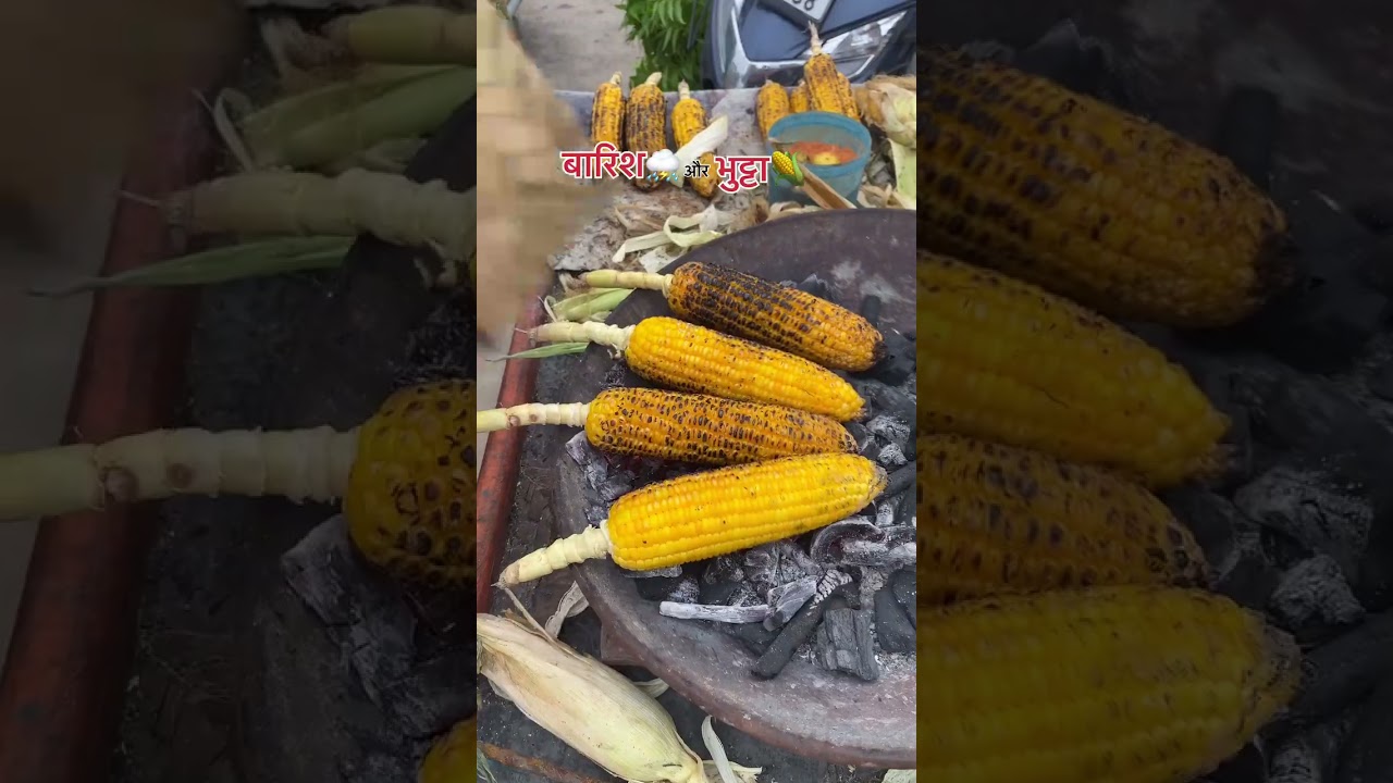 Barish aur Bhutta (#yerishtakyakehlatahai ) #food #barish #rain #bhutta #challi #corn#mausam