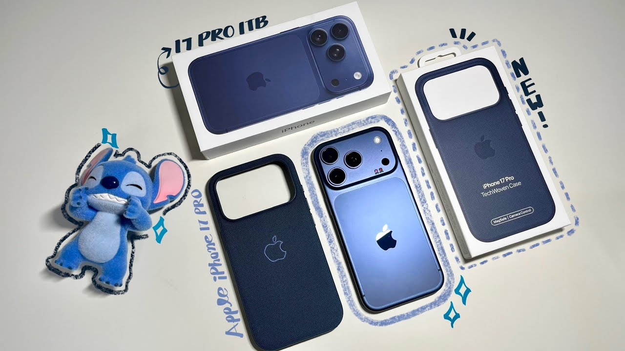 NEW!! 아이폰17프로 딥블루 언박싱 | 테크우븐 케이스 리뷰 | iPhone17PRO |DeepBlue | TechWoven | Unboxing | Apple