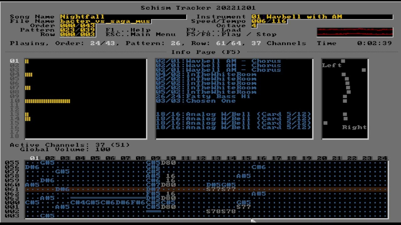 Impulse Tracker Music: Nightfall By Bacter Vs Saga Musix.