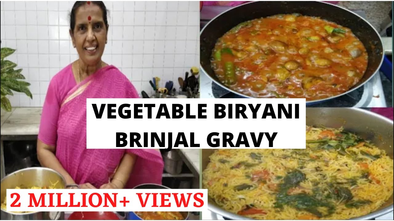 Vegetable Briyani/Brinjal gravy/Onion raitha by Revathy Shanmugam
